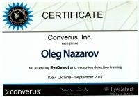 Сертификат прохождения обучения методу EyeDetect (АйДетект)_1